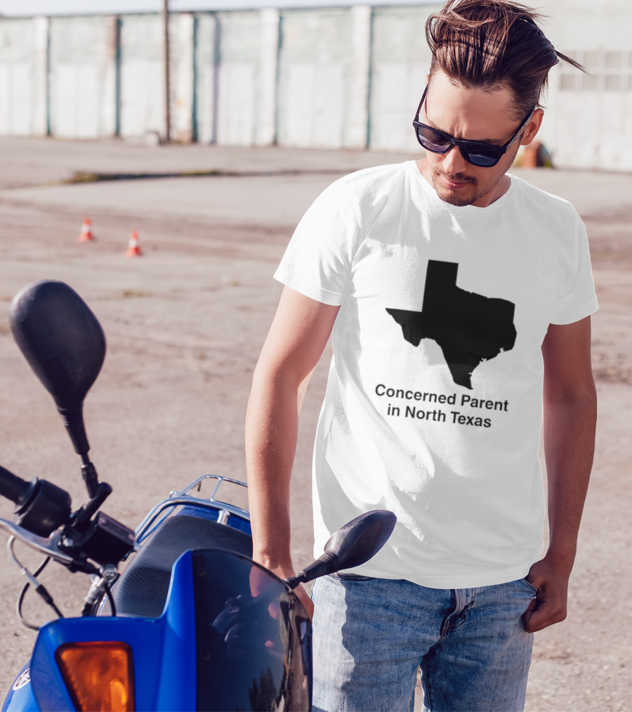 Concerned Parent In North Texas Silhouette Map T-Shirt