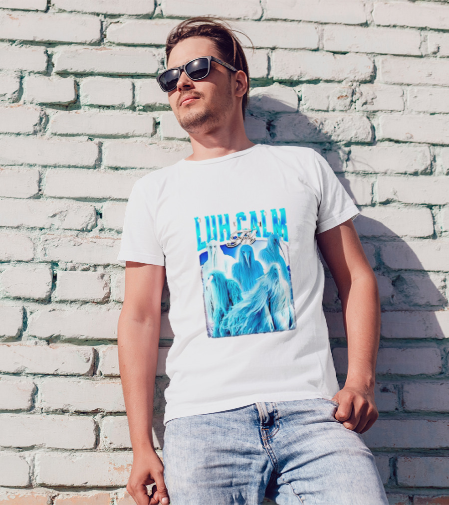 Luh Calm Fit Film Blue Abstract Figures T-Shirt