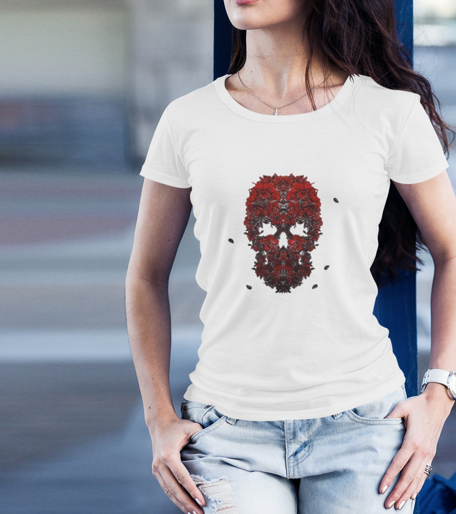 Kai Wachi Floral Skull T-Shirt