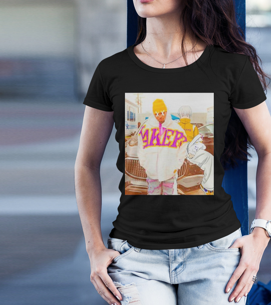 Lakers X Chris Brown X Toge Inumaki Anime Crossover Cursed Speech T-Shirt