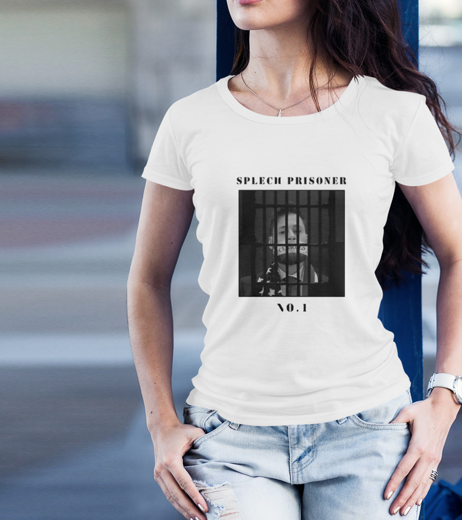 Speech Prisoner No.1 Censored Behind Bars T-Shirt