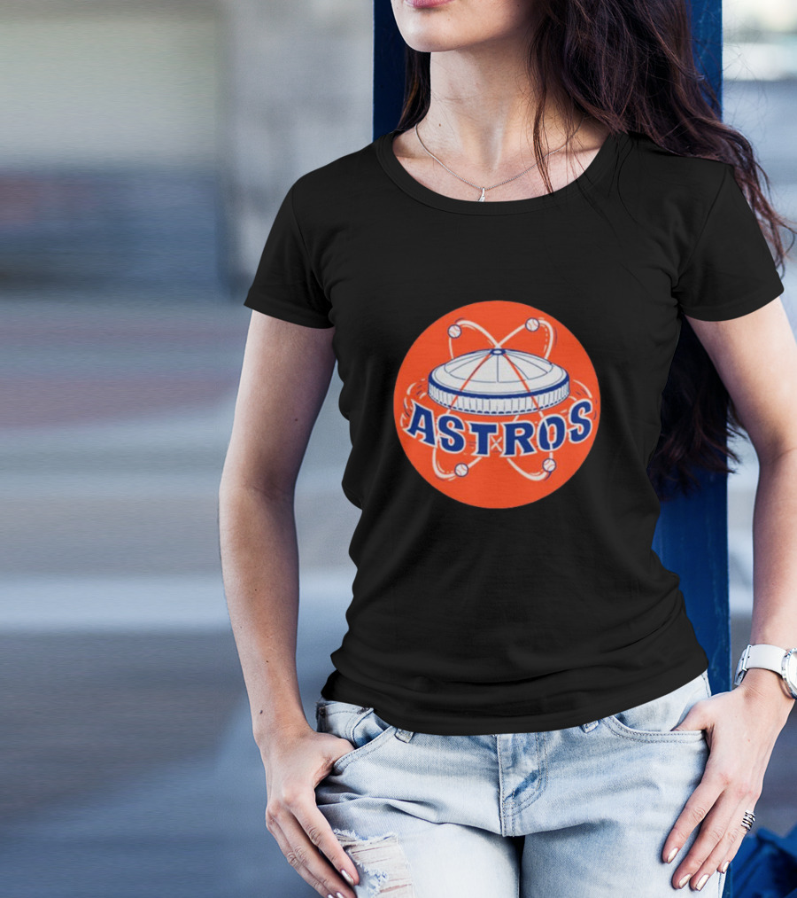 Astros Houston Baseball Retro Dome Circle T-Shirt