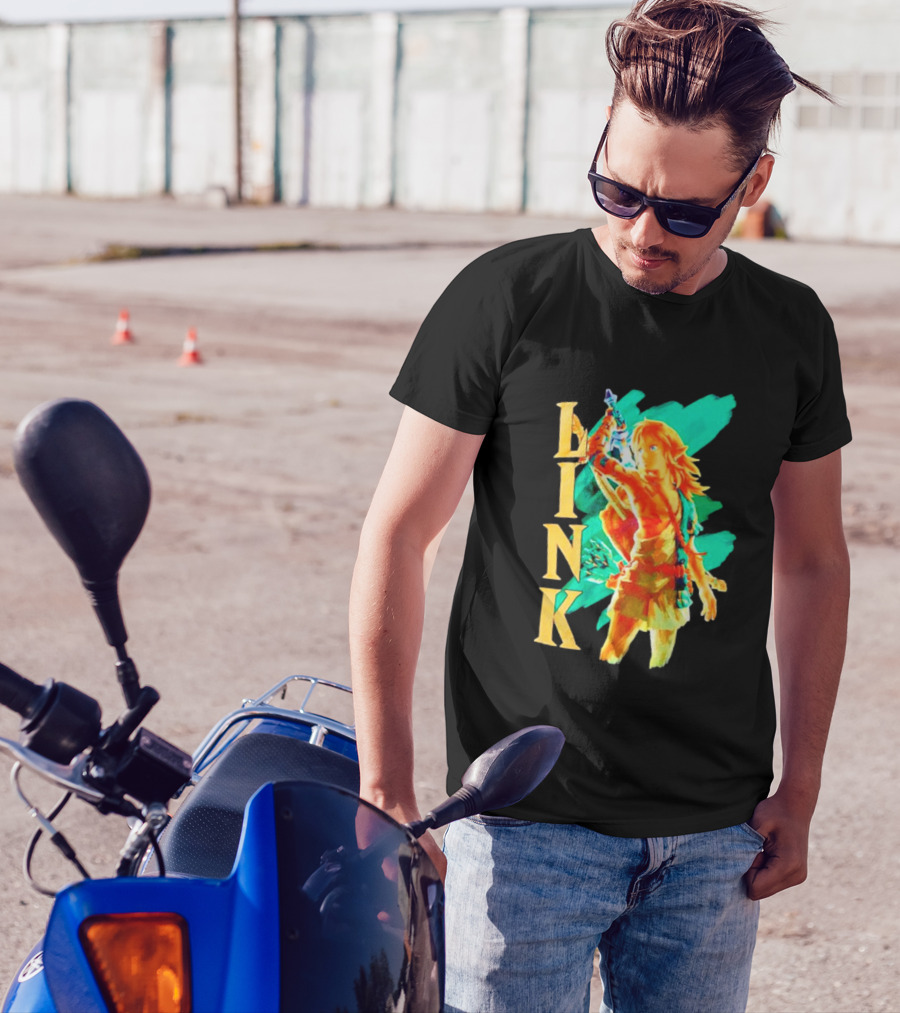 Nintendo The Legend Of Zelda Link Tears Of The Kingdom Green And Gold T-Shirt