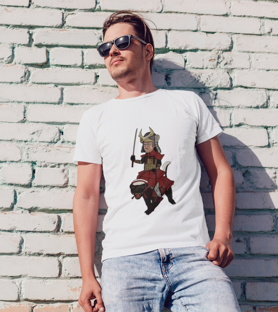 Samurai Satoshi Riding Armored Animal T-Shirt