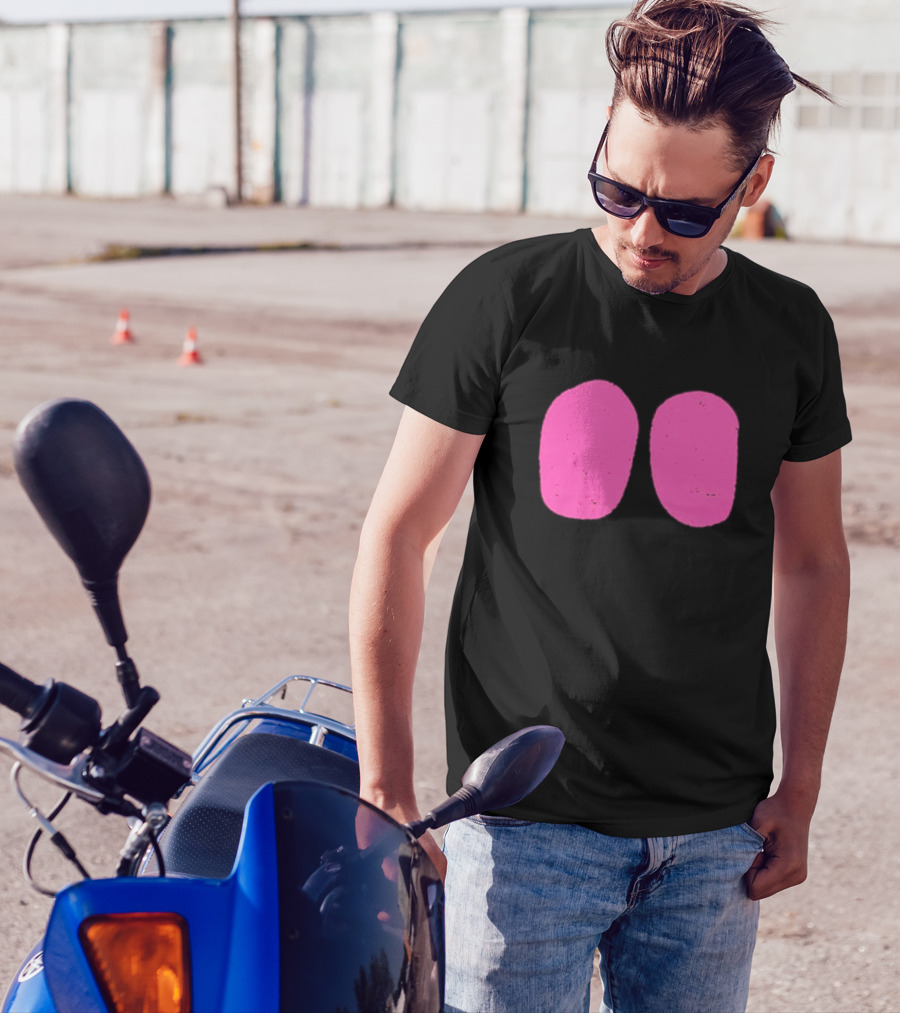 Night Rider Eyes Neon Pink Ovals T-Shirt