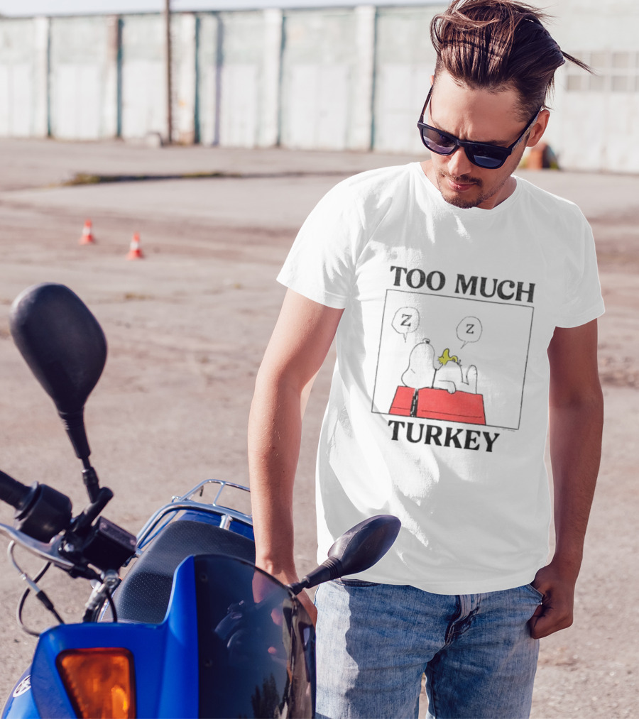 Peanuts Snoopy Woodstock Too Much Turkey ZZZ T-Shirt