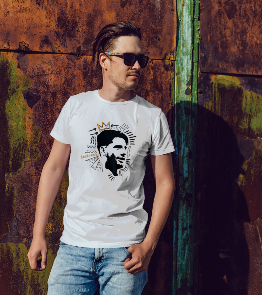 Dominik Szoboszlai Liverpool Iconic Crown Sketch T-Shirt