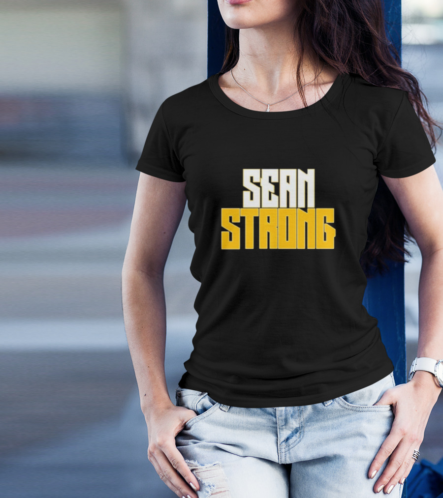 Sean Wallace SEAN STRONG Bold Yellow Block Letters T-Shirt