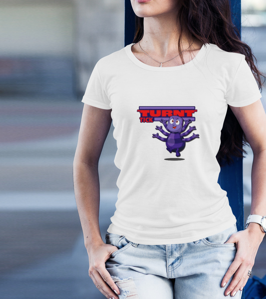 Turnt Tick Character Purple Cartoon T-Shirt