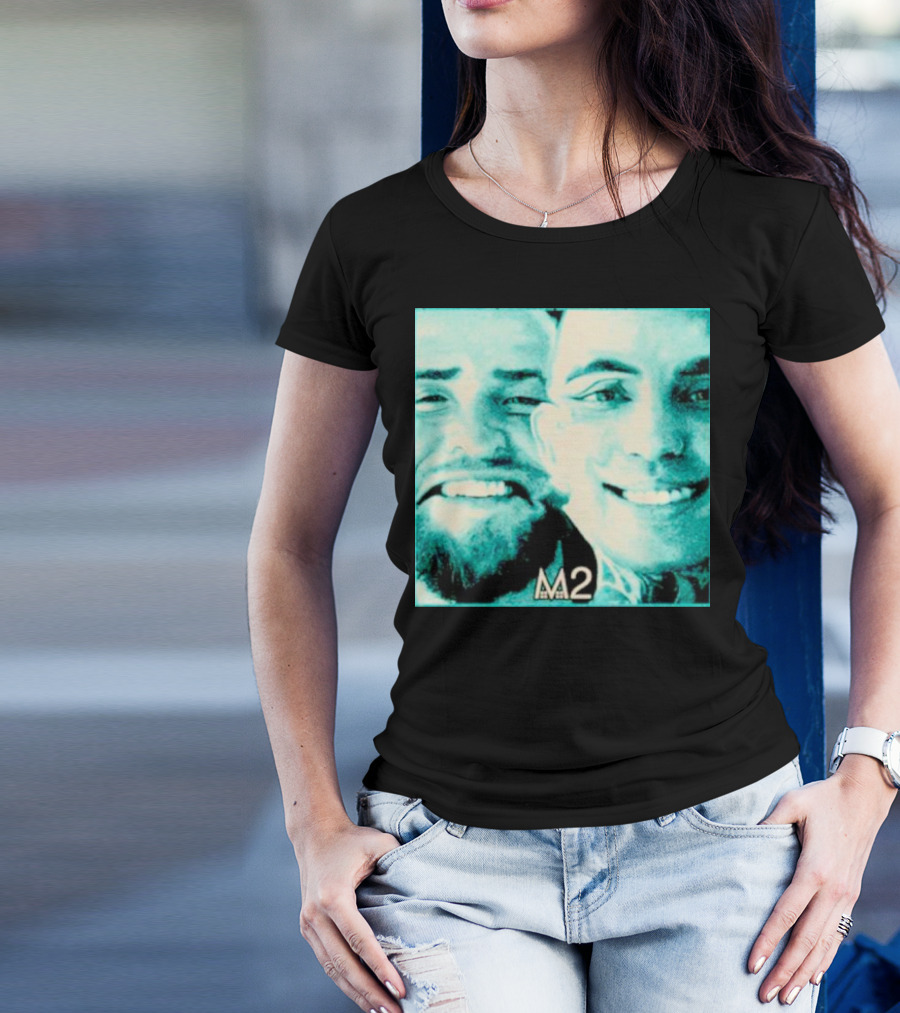Mansionz M2 Album Cover Image With Smiling Duo T-Shirt