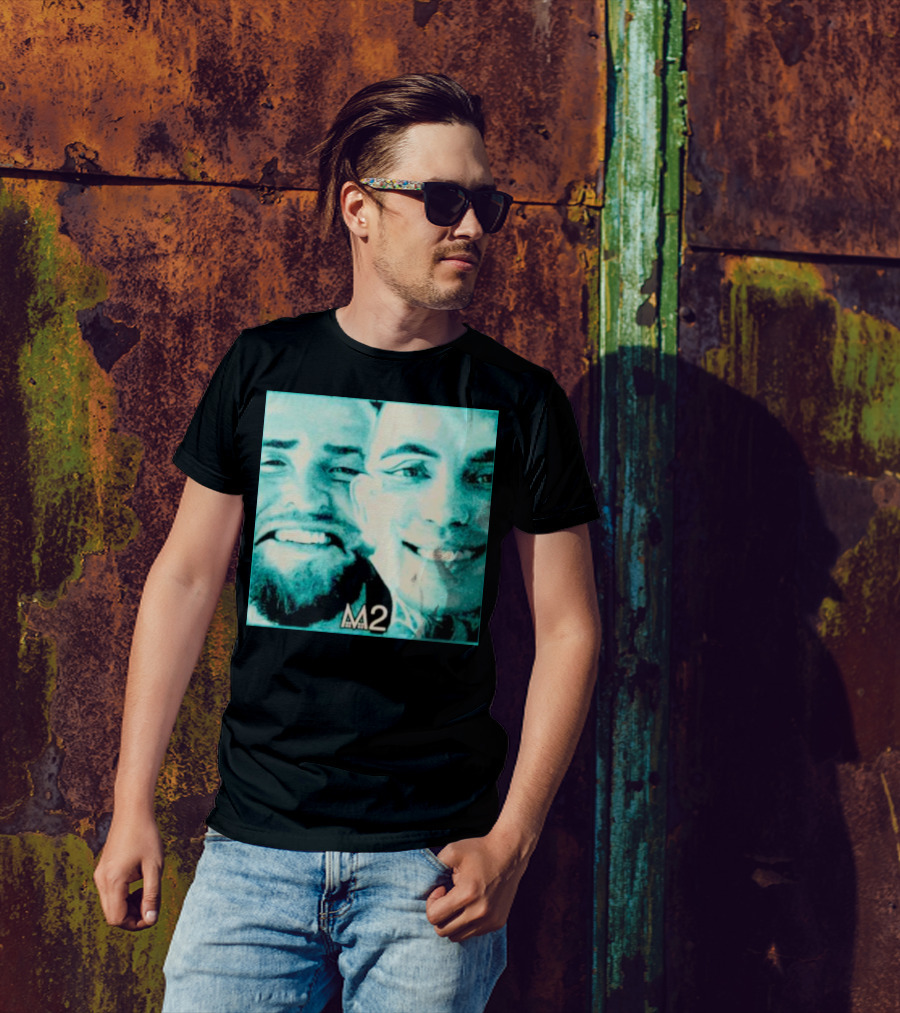 Mansionz M2 Album Cover Image With Smiling Duo T-Shirt