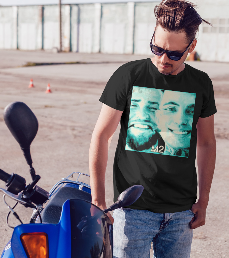 Mansionz M2 Album Cover Image With Smiling Duo T-Shirt