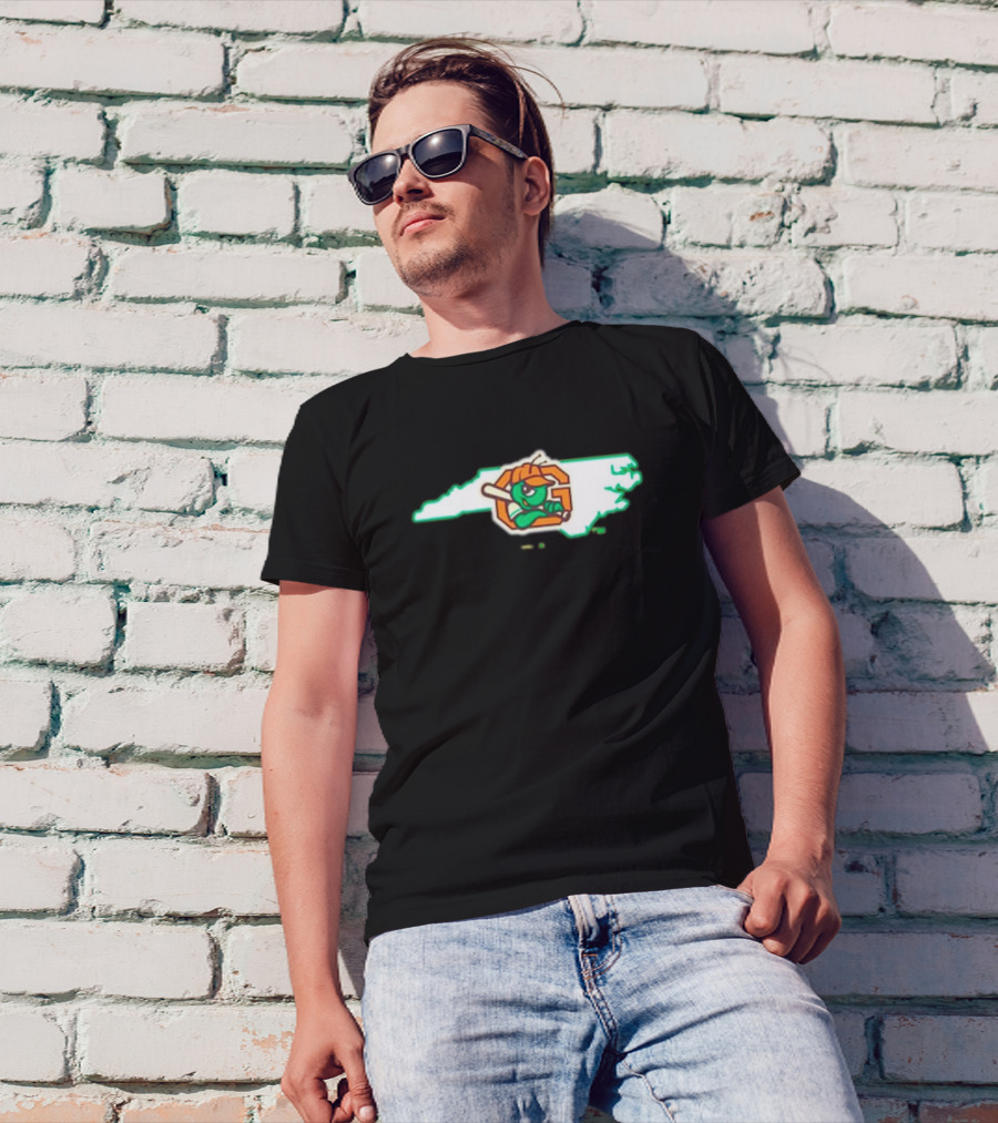 Greensboro Grasshoppers 2024 North Carolina Vantage Stat Logo Baseball T-Shirt