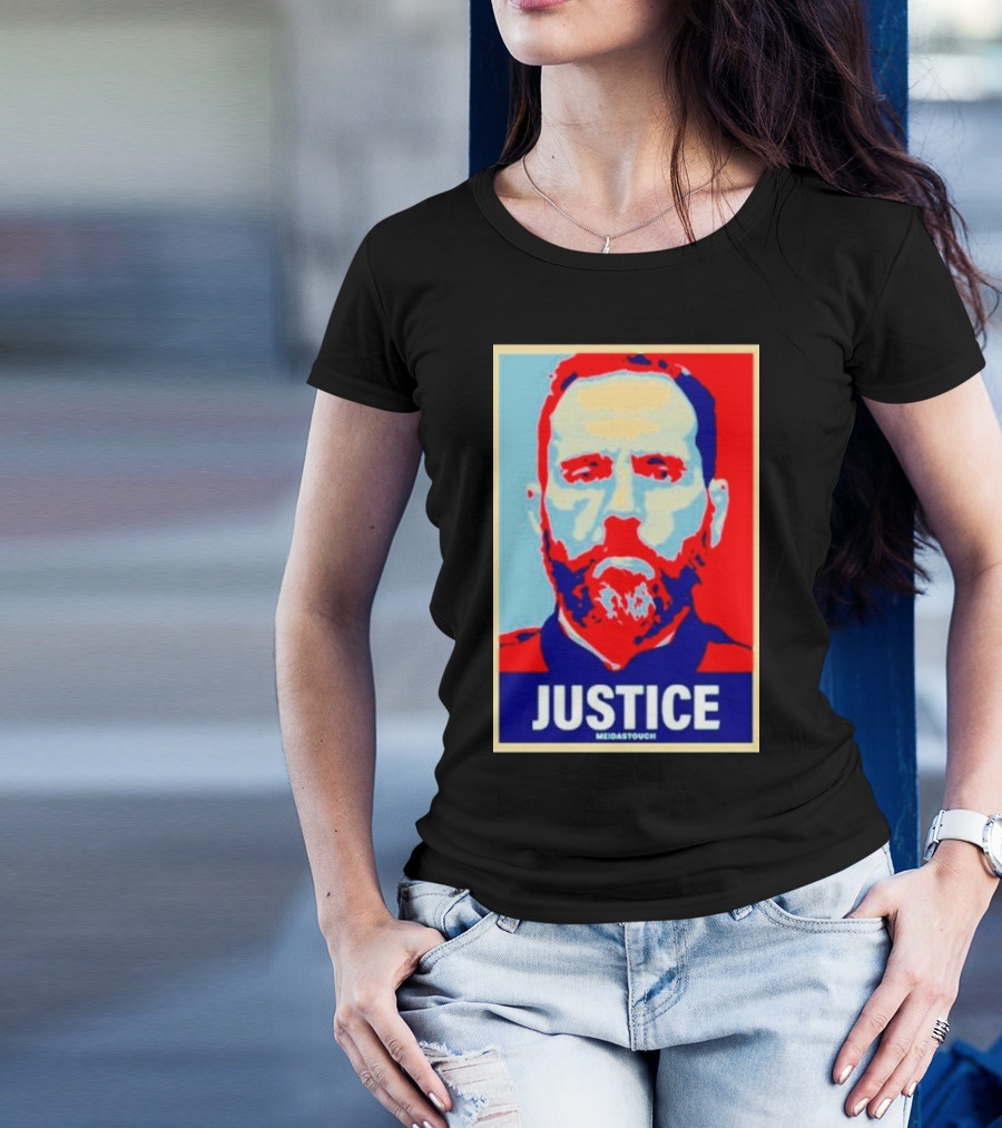 Justice Poster Style Image With MediasTouch Text T-Shirt