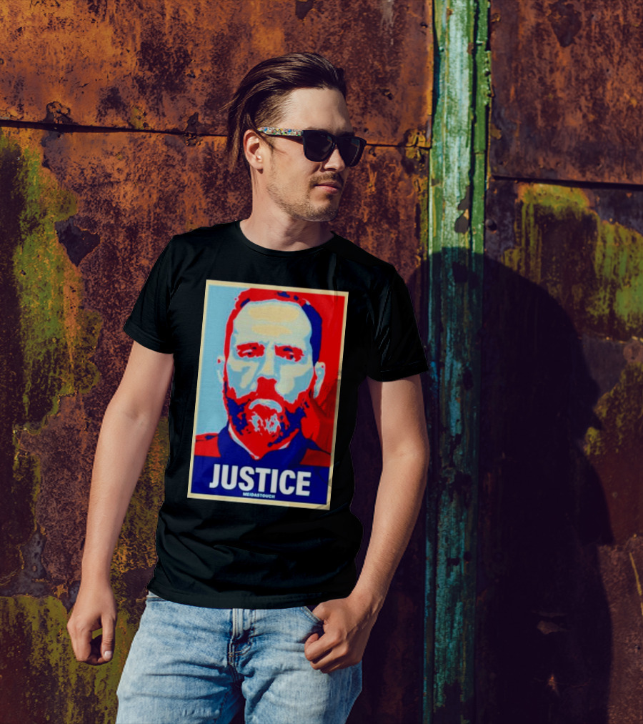 Justice Poster Style Image With MediasTouch Text T-Shirt