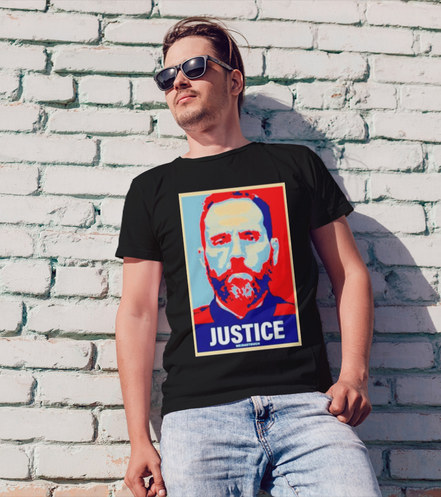 Justice Poster Style Image With MediasTouch Text T-Shirt