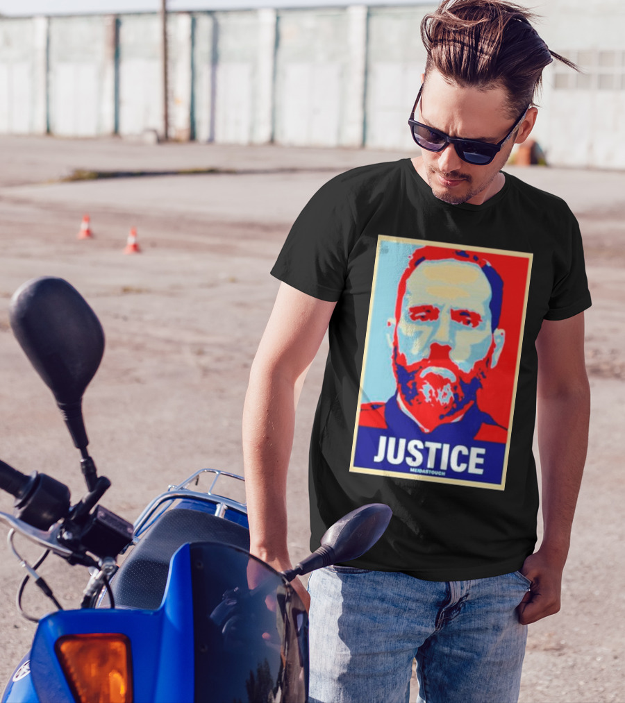 Justice Poster Style Image With MediasTouch Text T-Shirt