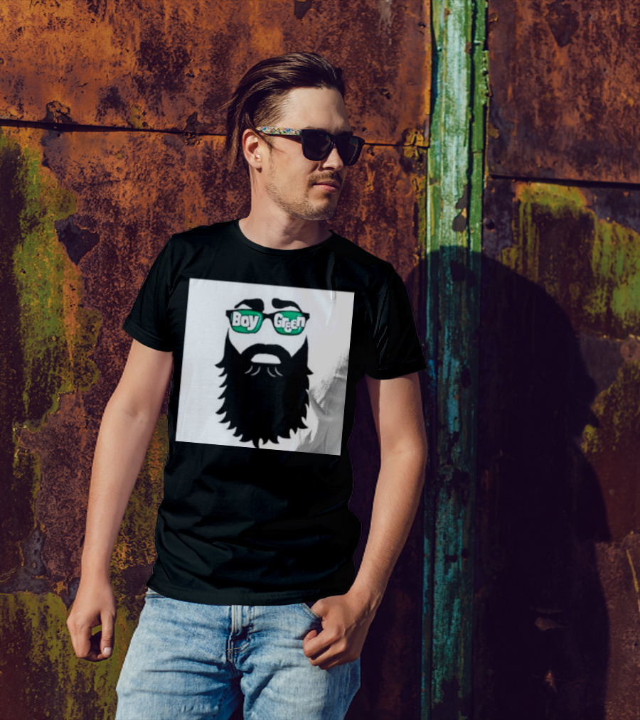Boy Green Bearded Sunglasses T-Shirt