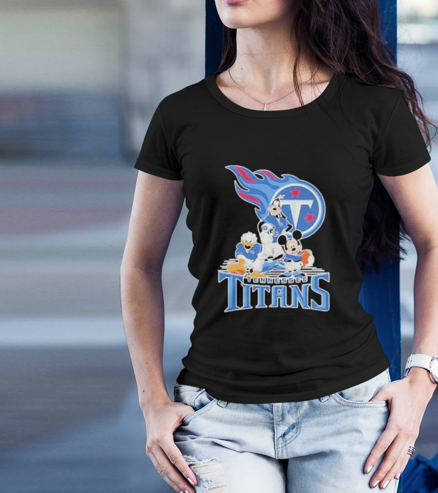 Mickey Mouse Donald Duck Goofy Tennessee Titans NFL T-Shirt
