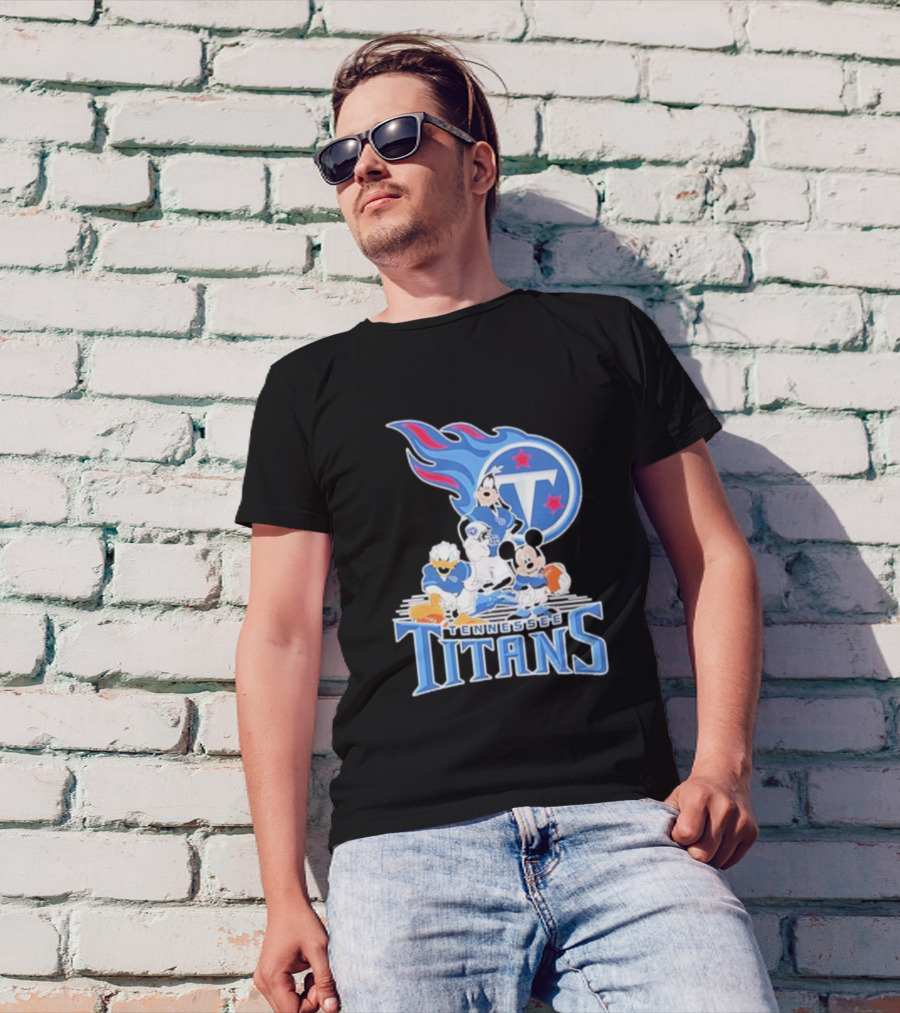 Mickey Mouse Donald Duck Goofy Tennessee Titans NFL T-Shirt