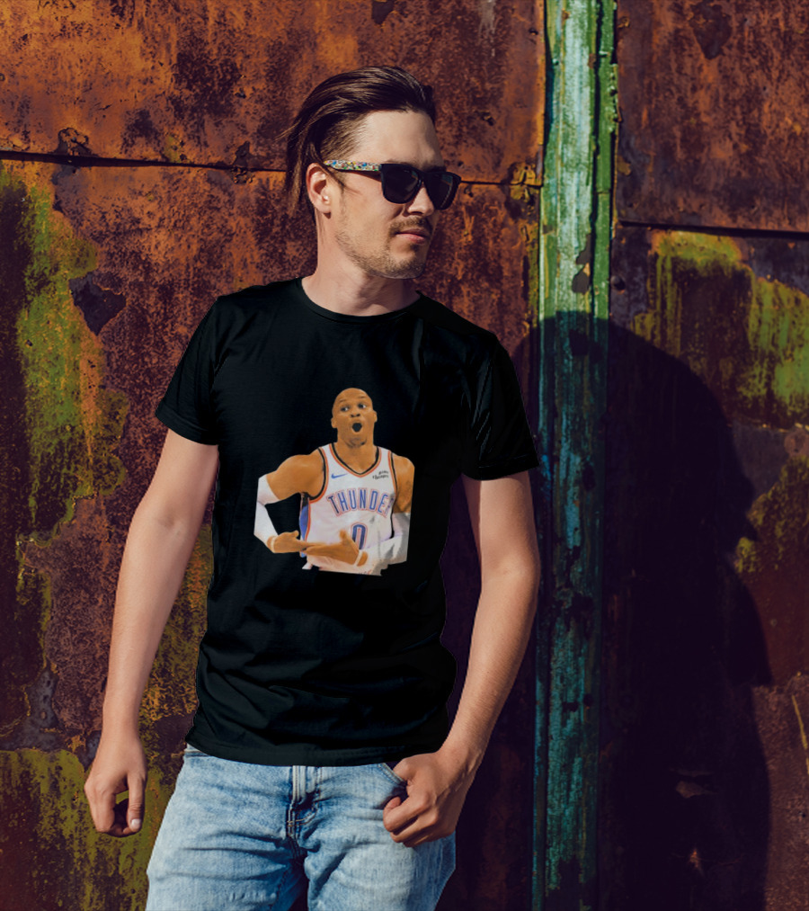 Thunder Rock The Baby Basketball Gesture Oklahoma City Thunder T-Shirt