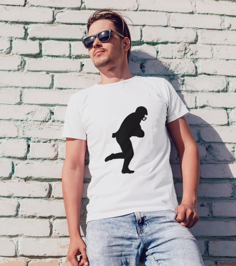 The Legend Of The Cincy Hat Scamper Silhouette Football Player T-Shirt