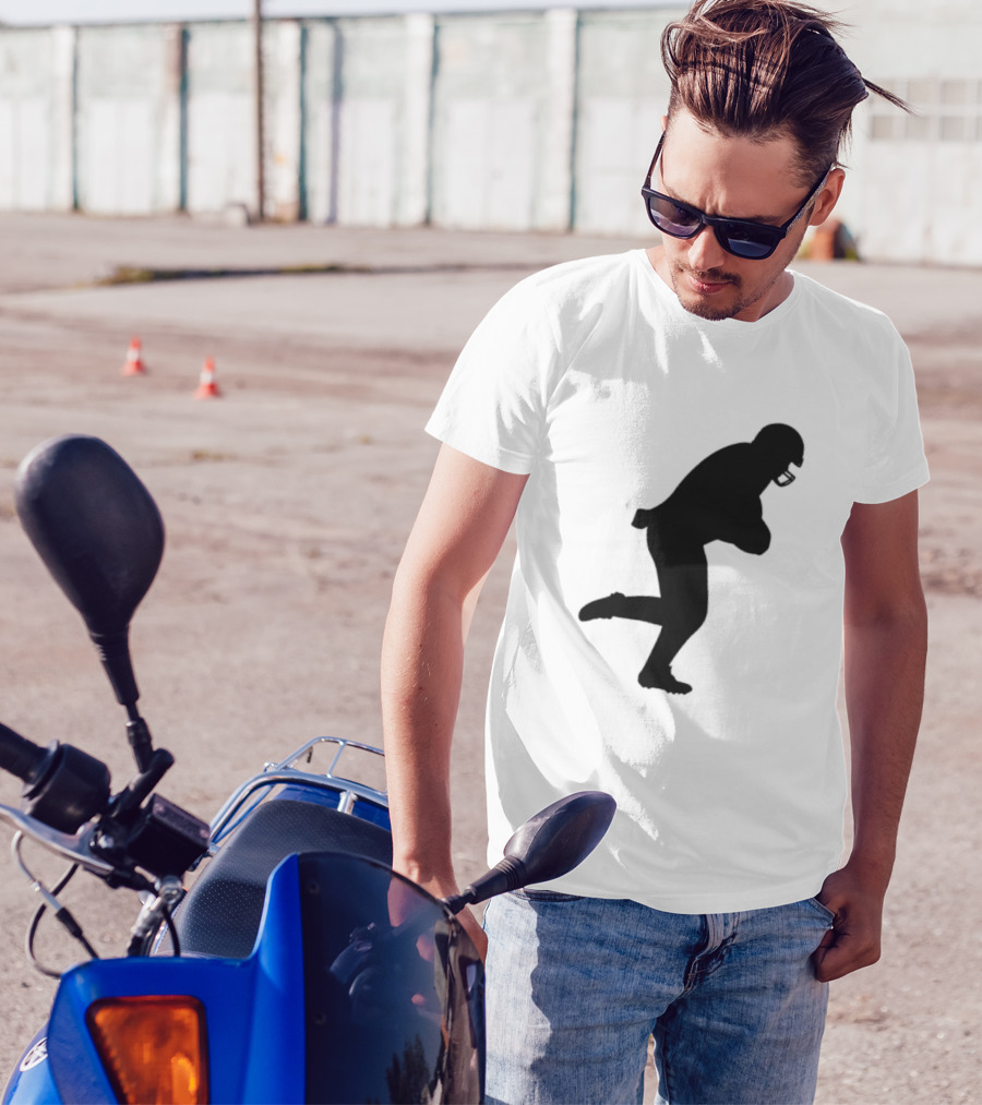The Legend Of The Cincy Hat Scamper Silhouette Football Player T-Shirt
