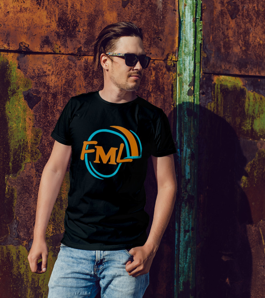 Miami Dolphins Fml Aqua Orange Football T-Shirt