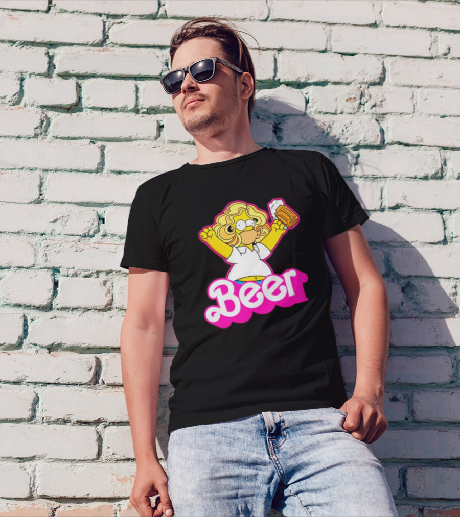 Beerbie Homer Simpson Beer Barbie T-Shirt