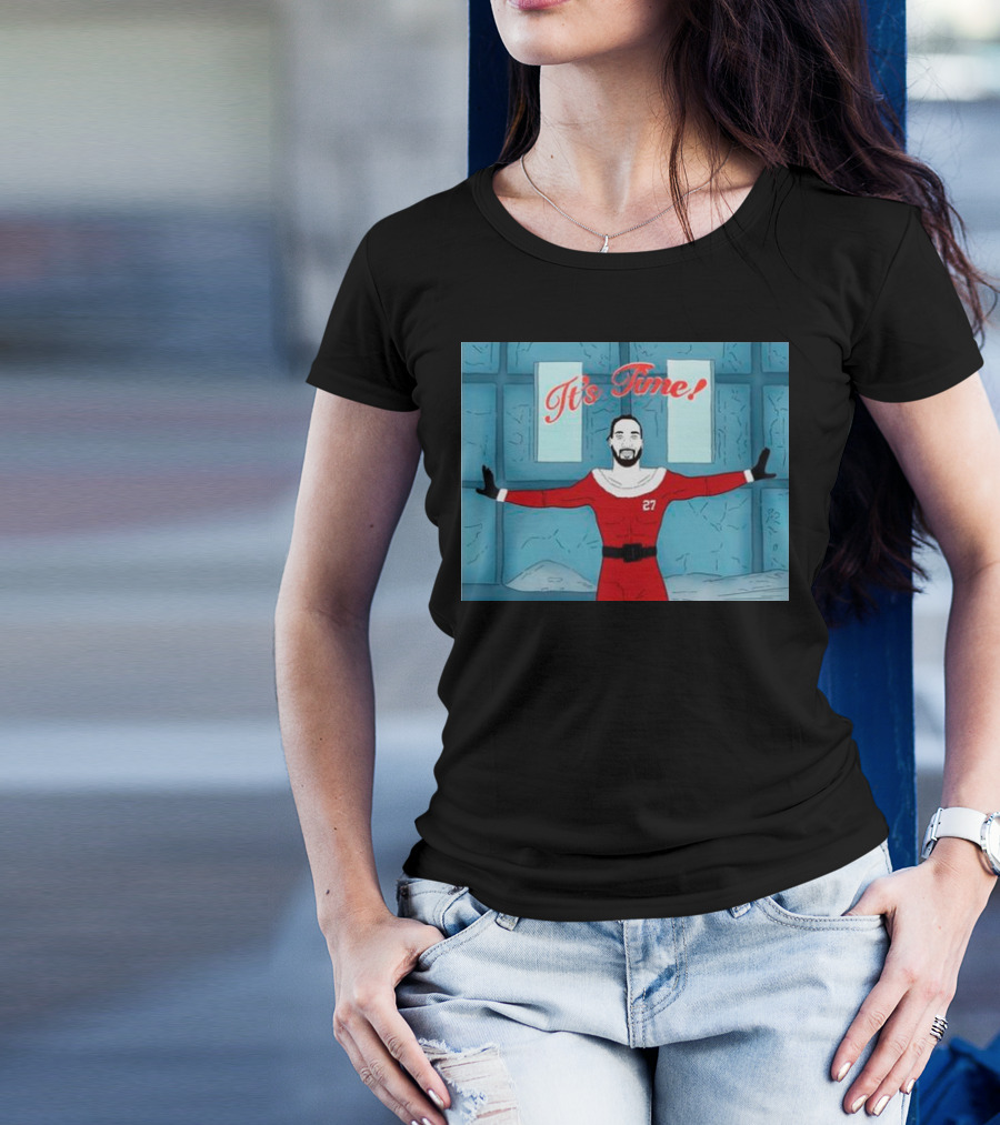 Dontae Johnson Santa It's Time In Red Suit With Number 27 T-Shirt