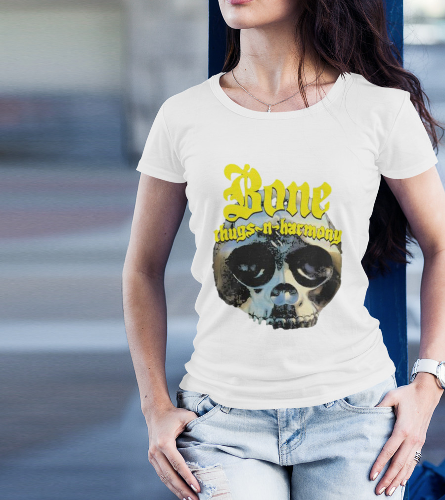 Los Angeles Lakers Bone Thugs-N-Harmony Thuggish Ruggish Skull T-Shirt