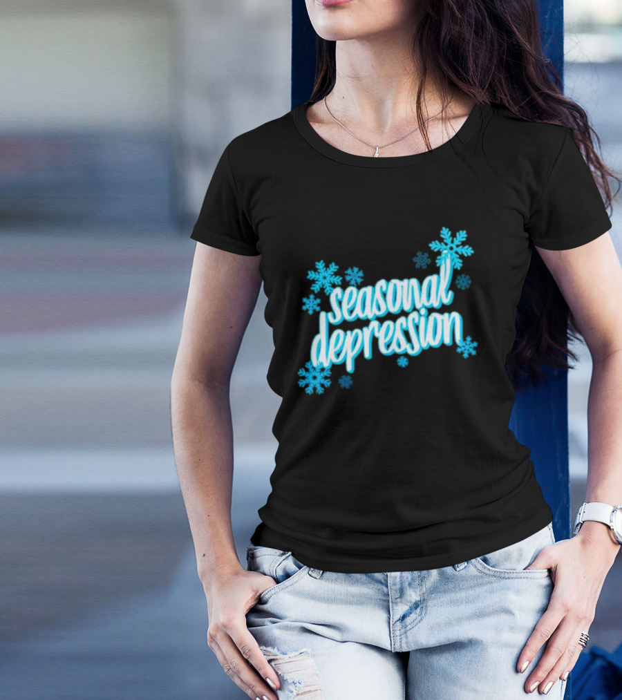 Seasonal Depression Snowflakes Winter Mood T-Shirt