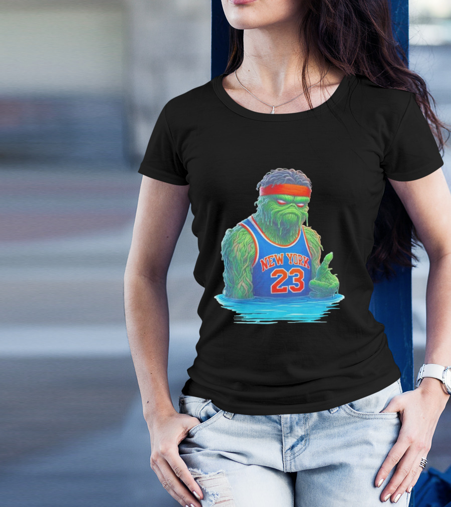 Mitchell Robinson New York Knicks Blockness Monster 23 Iconic Monster T-Shirt