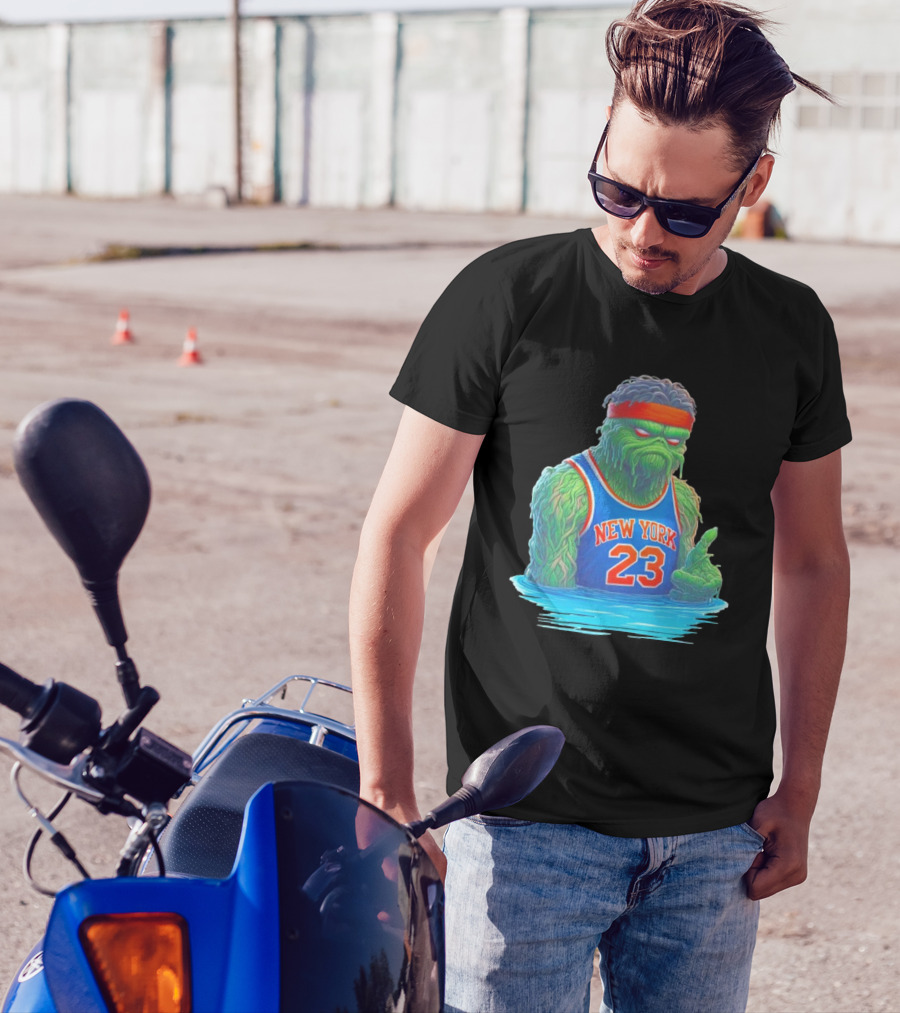 Mitchell Robinson New York Knicks Blockness Monster 23 Iconic Monster T-Shirt