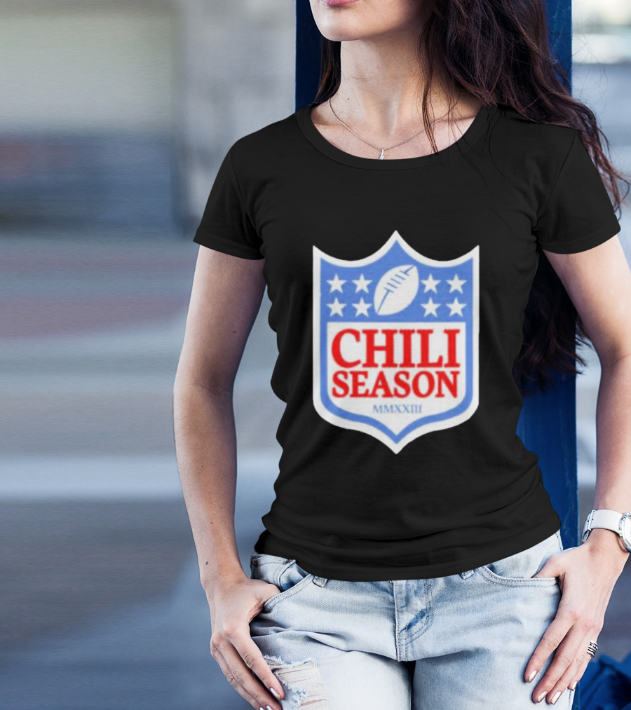 Chili Season MMXXIII Football Shield T-Shirt
