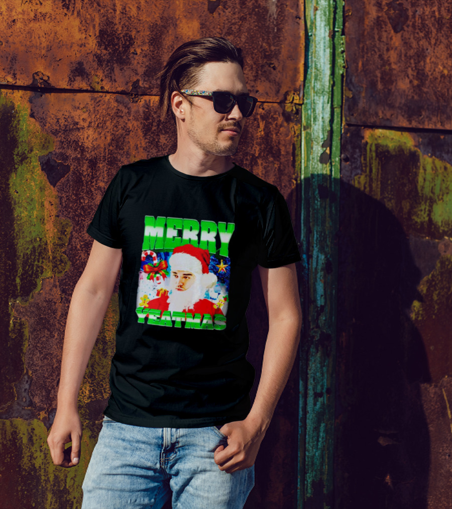 Rapper Yeat Santa Merry Yeatmas Funny Christmas Holiday T-Shirt