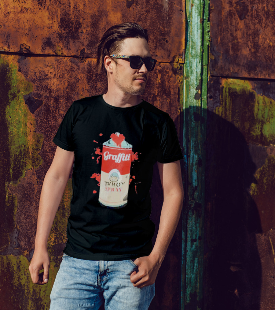 Graffiti TV Boy Spray Can Art Shawn Stockman T-Shirt
