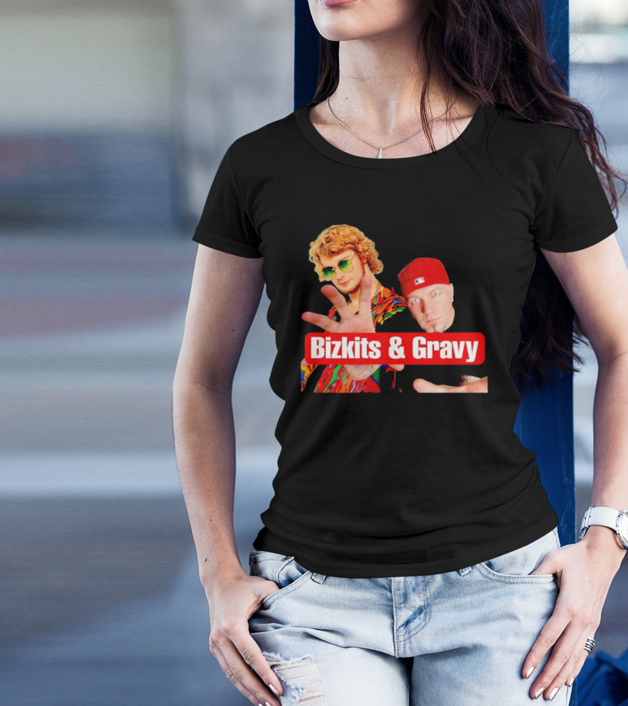 Bizkits And Gravy Funny Meme Parody With Colorful Characters T-Shirt