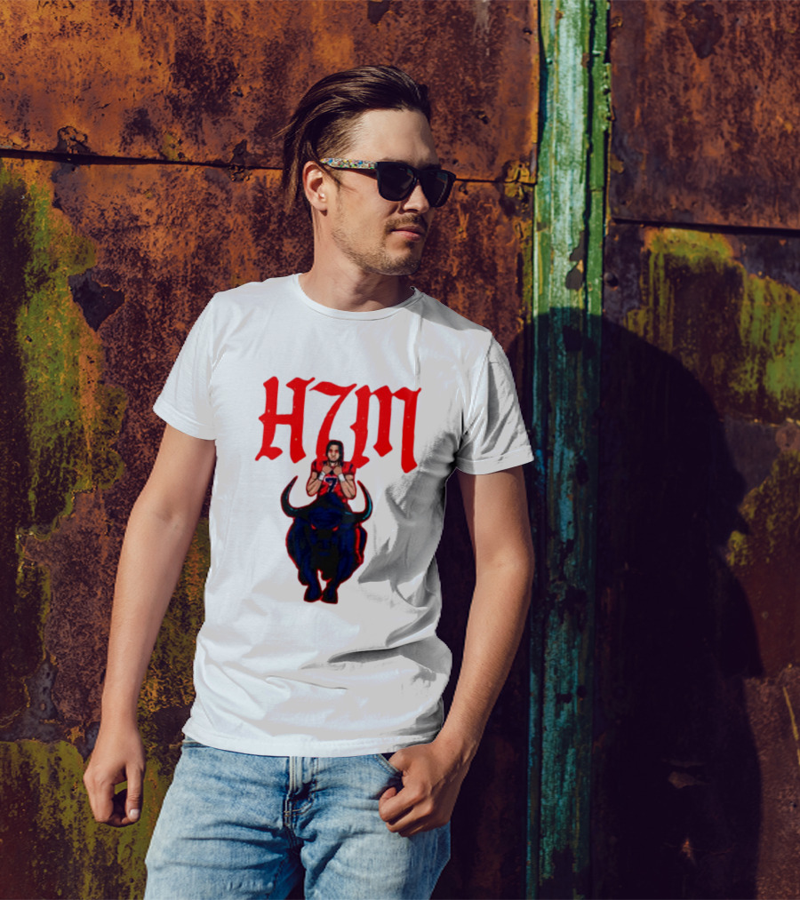 H7M CJ Stroud Houston Texans Bull T-Shirt