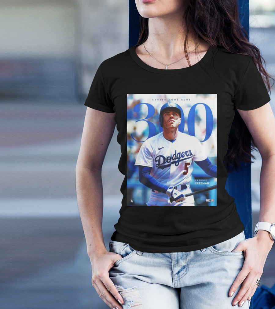 300 Career Home Runs Freddie Freeman Dodgers MLB Fox LA T-Shirt