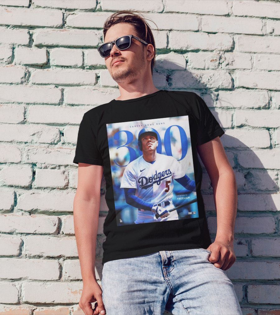 300 Career Home Runs Freddie Freeman Dodgers MLB Fox LA T-Shirt