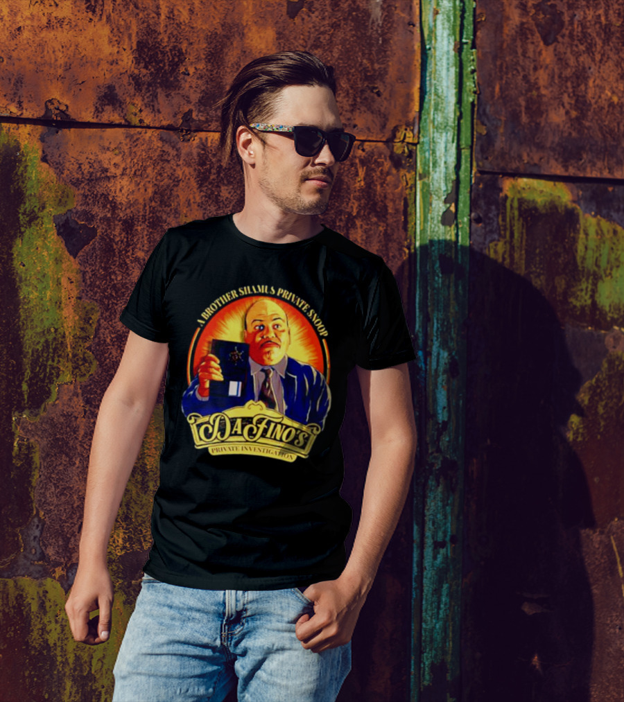 A Brother Shamus Private Snoop DaFino's Private Investigation Badge T-Shirt