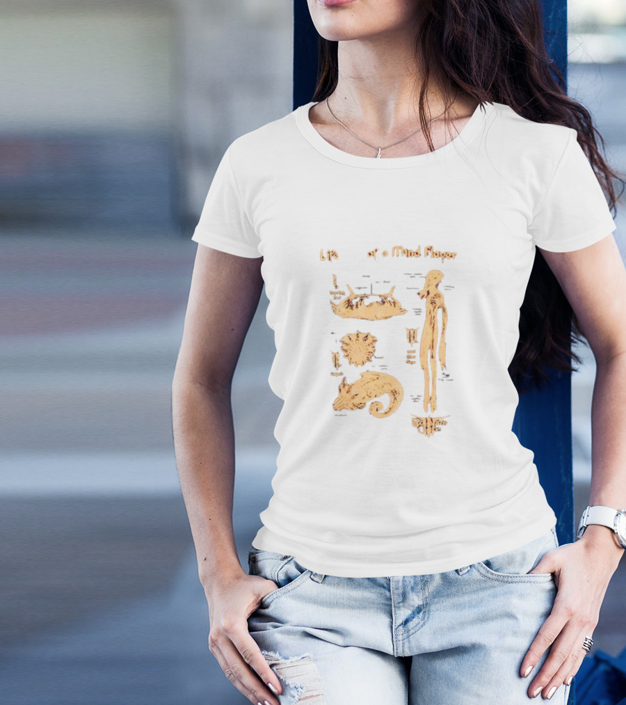 Life Of A Mind Flayer Baldur's Gate 3 Lifecycle Chart T-Shirt
