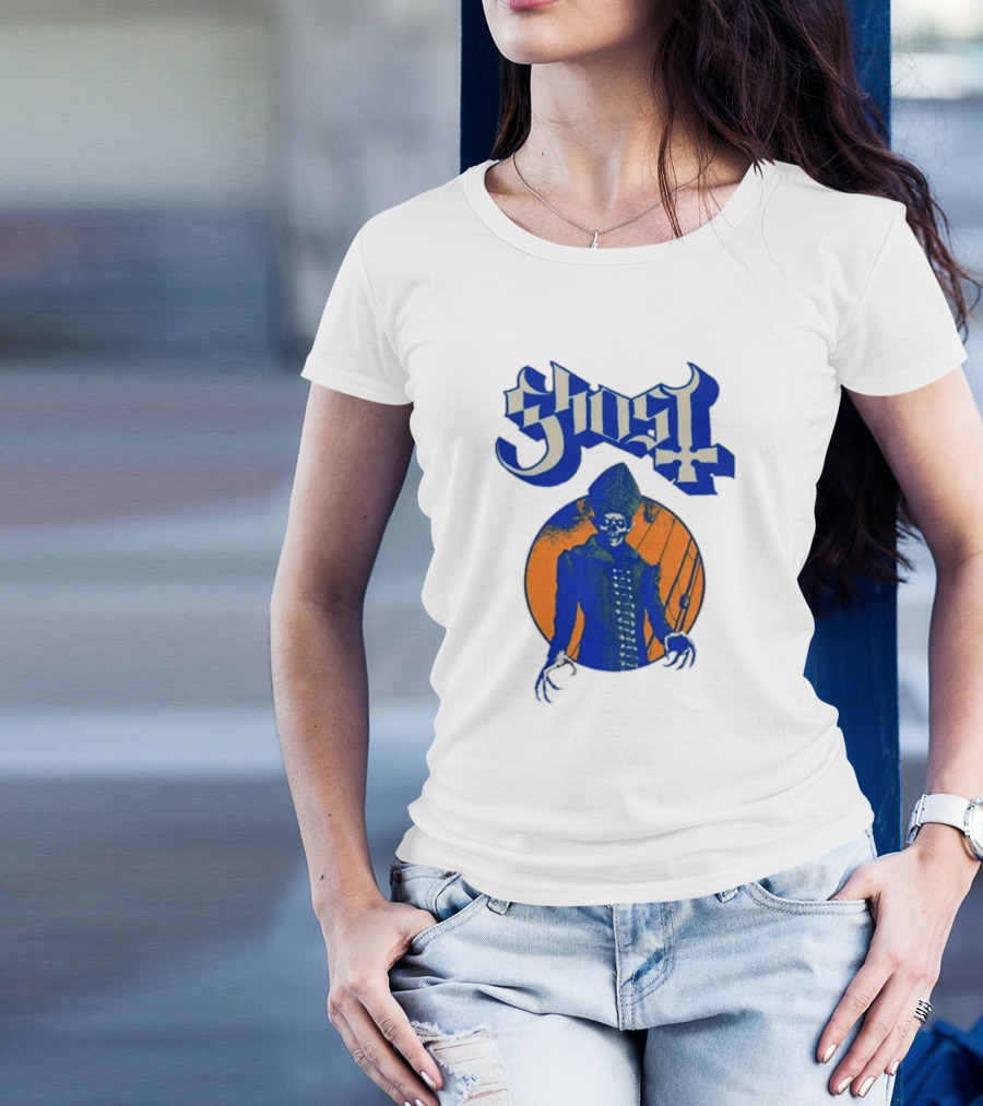 Ghost Band Blue Orange Skeleton Clown Raglan T-Shirt