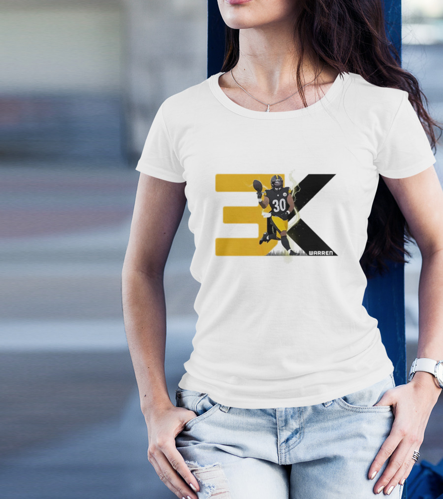Jaylen Warren 3K 30 Pittsburgh Steelers T-Shirt