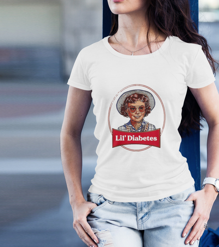 Lil’ Diabetes Retro Kid With Hat And Glasses T-Shirt