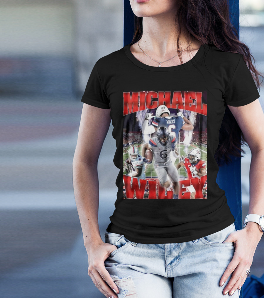 Michael Wiley Arizona Wildcats Football Dynamic On-Field Action T-Shirt
