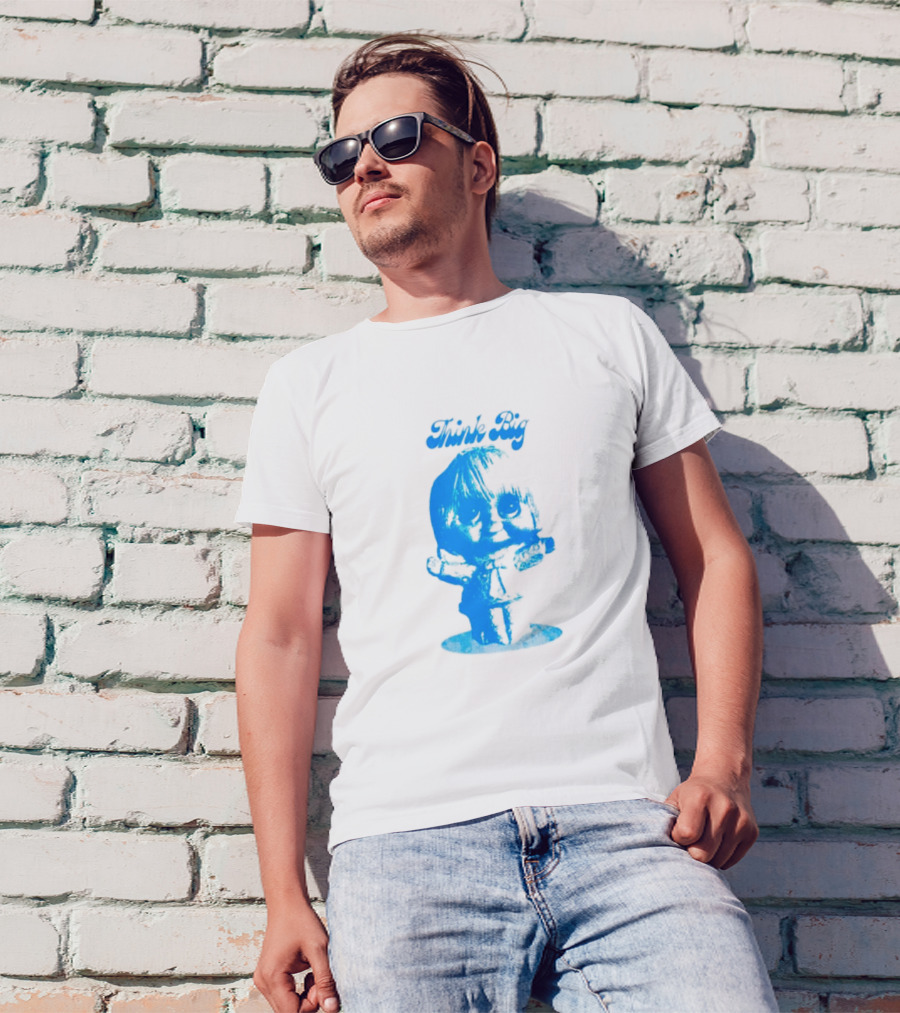 Think Big Blue Figurine With Large Eyes T-Shirt