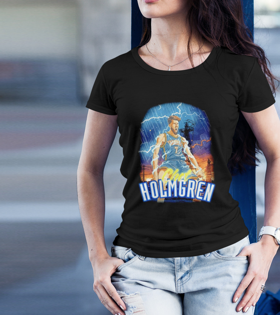 Chet Holmgren Thunder Basketball Storm Oklahoma City T-Shirt