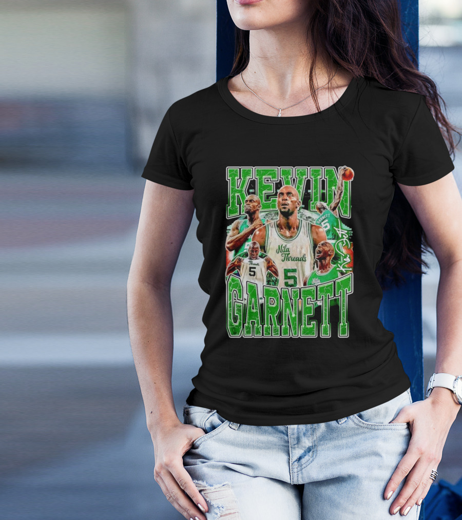 Kevin Garnett Boston Celtics Nila Threads Basketball Legend T-Shirt